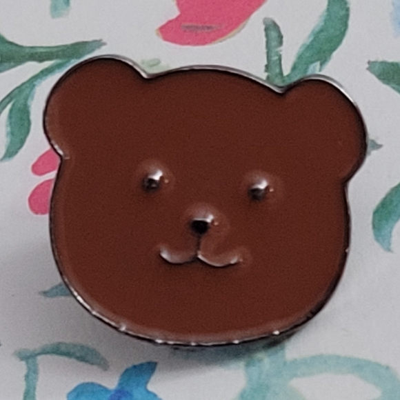 Brown Teddy Bear Enamel Pin - Picture 10 of 10